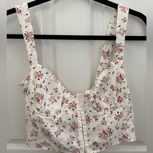 Princess Polly Floral Crop Top Tank NEW